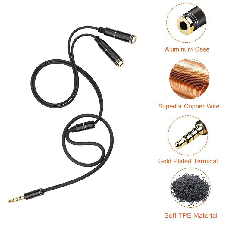 3.5mm Mic Y Mobile Audio Split - Earphone Splitter Jack review and price