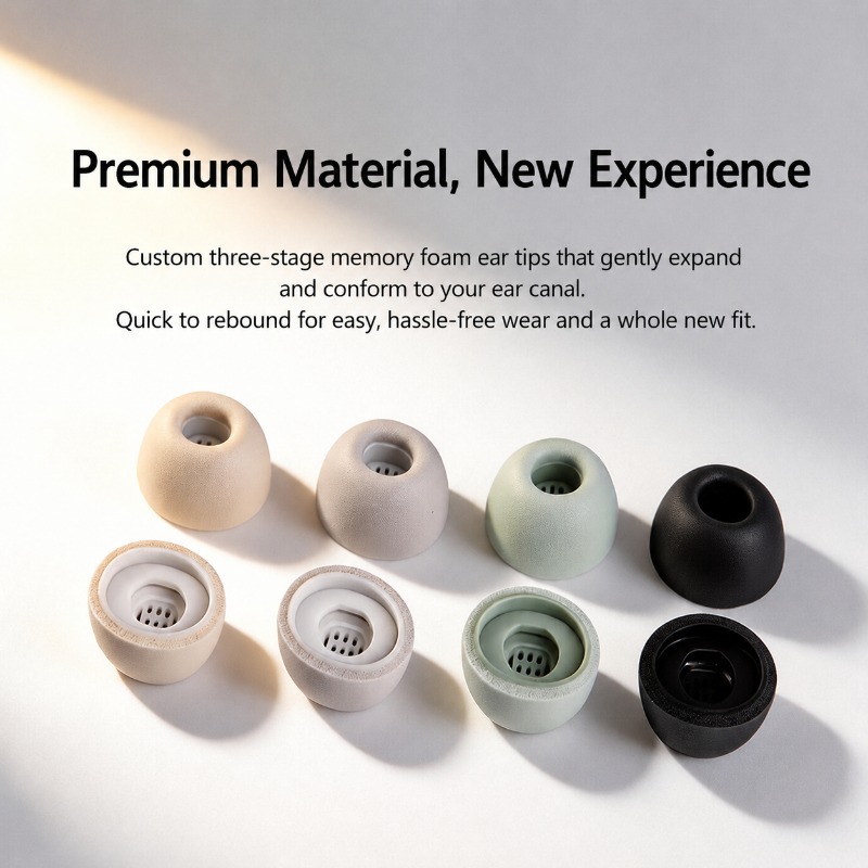 Three-layer Memory Foam Ear Ti - Earphone Foam Tip review and price